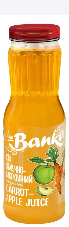 Сік яблучно-морквяний ТМ "The Banka" 1л